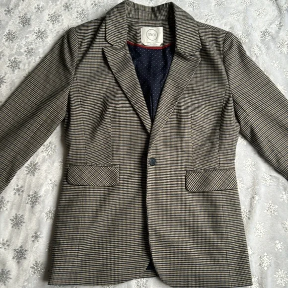 1901 Men's Checkered Blazer - Black and White